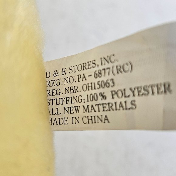 D & K Stores Bunny Rabbit Plush Mom Baby Yellow Stuffed Animal Bow Easter 10 in - Picture 7 of 8